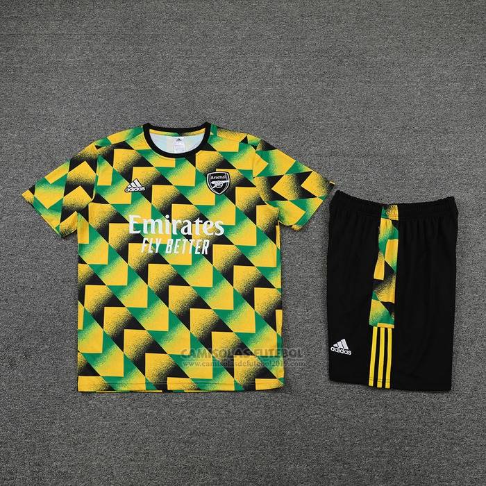 Fato de Treino Arsenal Manga Curta 2022-2023 Verde - Calcas Curta